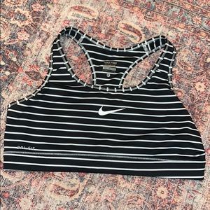 Nike black and white sports bra, L